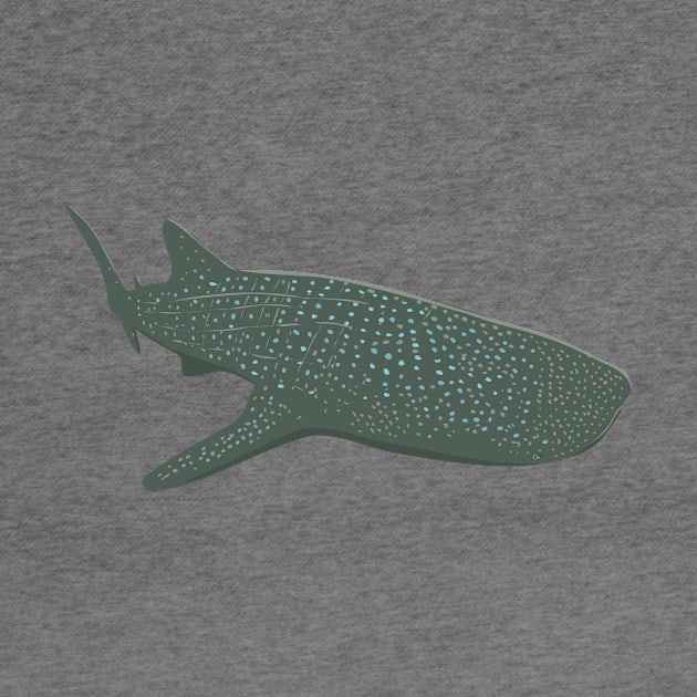 Whale Shark Swimming Front WPA Art by patrimonio